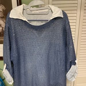 Mixed media sweater